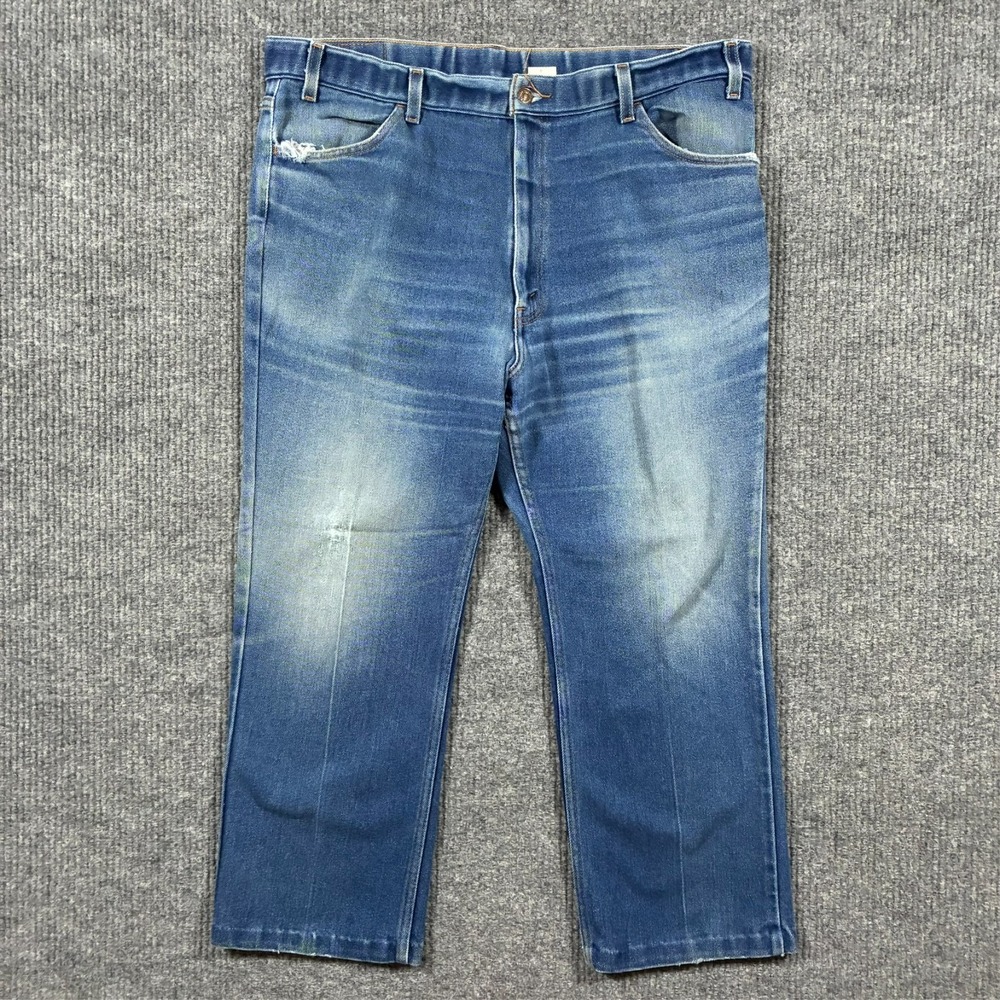 Levi's Mens Jeans Size 42x32 Blue Straight‎ Leg Faded Casual Denim High Rise